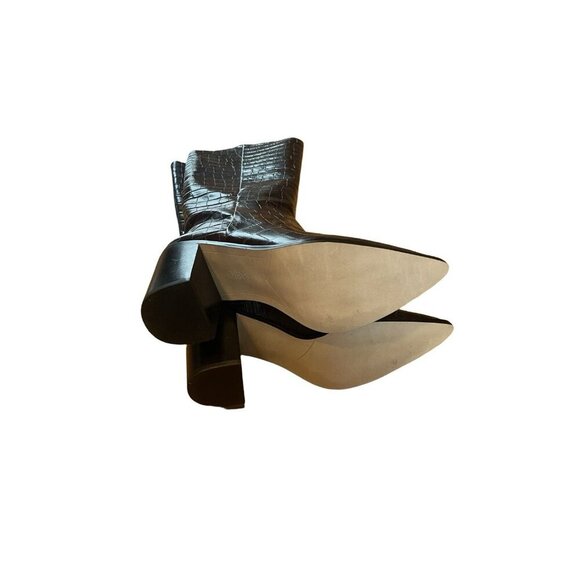 FRANCO SARTO Brown A-TICADA KNEE HIGH POINTED TOE HEELED BOOT, SIZE 9.5 - Picture 9 of 14